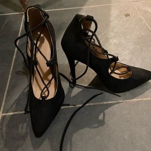 Charlotte Russe lace up the leg heels